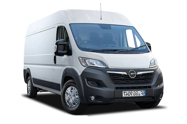 Vue latérale du fourgon OPEL MOVANO C - 2021 – modèle utilitaire gris aménageable